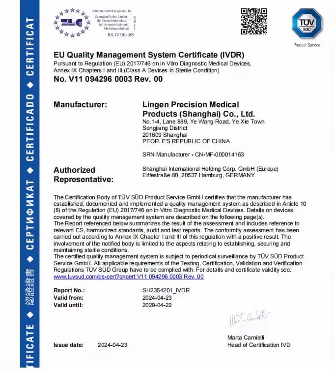 Сертификат IVDR